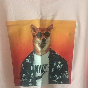 Nike, XL light salmon/peach, "sly like a fox' T-shirt